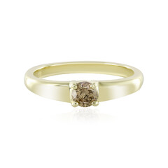 9K I2 Champagne Diamond Gold Ring