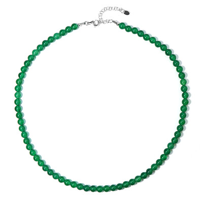 Green Onyx Silver Necklace