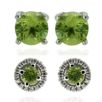Peridot Silver Earrings
