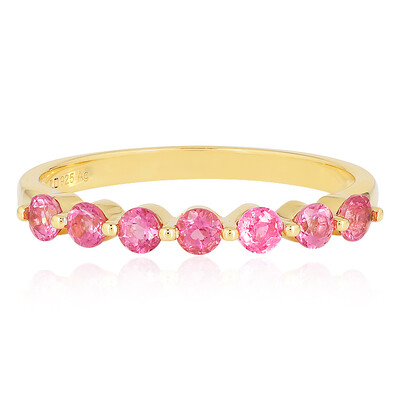 Pink Tourmaline Silver Ring