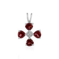 Mozambique Garnet Silver Pendant