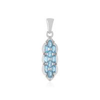 Swiss Blue Topaz Silver Pendant