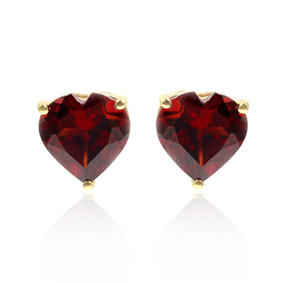 9K Mozambique Garnet Gold Earrings