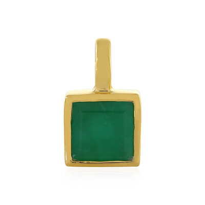Zambian Emerald Silver Pendant