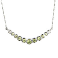 Peridot Silver Necklace
