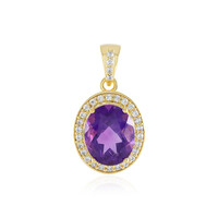 Siberian Amethyst Silver Pendant