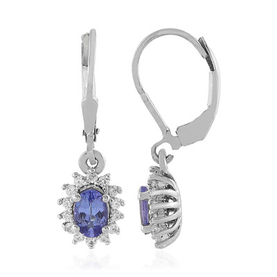 Tanzanite Silver Earrings