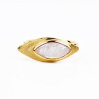 White Labradorite Silver Ring