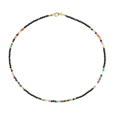 Black Spinel Silver Necklace