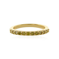 I3 Yellow Diamond Silver Ring