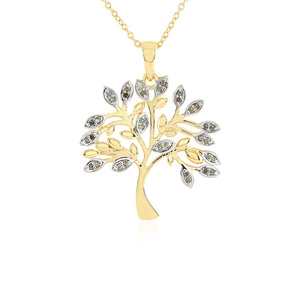 I3 Brown Diamond Silver Necklace
