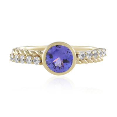 9K AAA Tanzanite Gold Ring (de Melo)