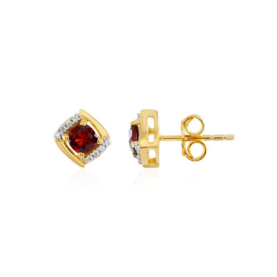 Mozambique Garnet Silver Earrings
