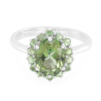Kiwi Topaz Silver Ring