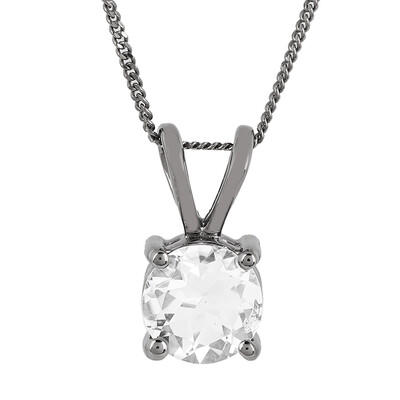 White Topaz Silver Necklace