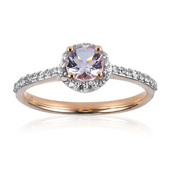 9K Unheated Pink Beryl Gold Ring