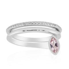 Nigerian Pink Tourmaline Silver Ring