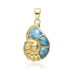 Larimar Silver Pendant