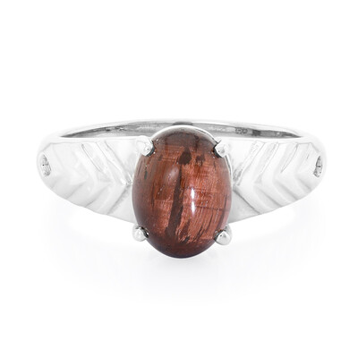 Red Tiger´s Eye Silver Ring