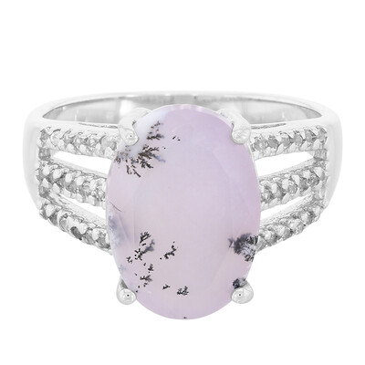 Dendritic Agate Silver Ring
