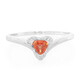 Padparadscha Sapphire Silver Ring
