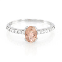 Cuprian Tourmaline Silver Ring