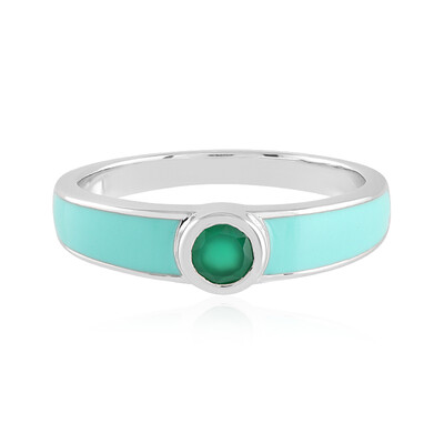 Green Onyx Silver Ring