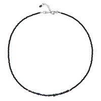 Black Spinel Silver Necklace