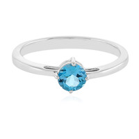 Swiss Blue Topaz Silver Ring