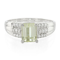 Canary Kunzite Silver Ring