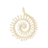 9K PK (H) Diamond Gold Pendant