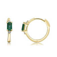 14K AAA Zambian Emerald Gold Earrings (CIRARI)