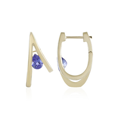 9K AAA Tanzanite Gold Earrings (de Melo)