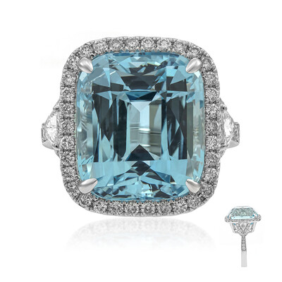 18K AAA Brazilian Aquamarine Gold Ring (AMAYANI)