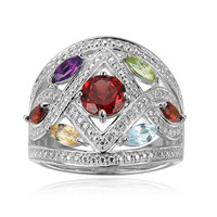 Mozambique Garnet Silver Ring