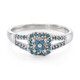Fancy Diamond Silver Ring