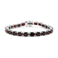 Garnet Silver Bracelet