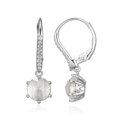 White Topaz Silver Earrings