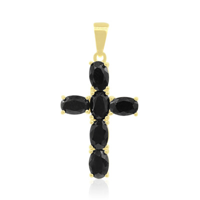 Black Sapphire Silver Pendant