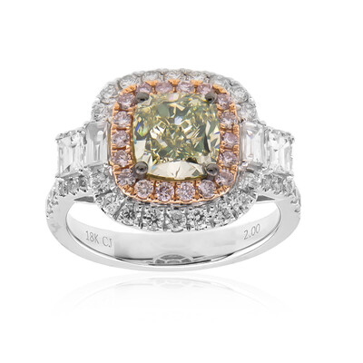 18K SI1 Green Diamond Gold Ring (CIRARI)
