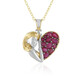 Burmese Ruby Silver Necklace (Gems en Vogue)