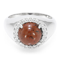 Mahogany Obsidian Silver Ring