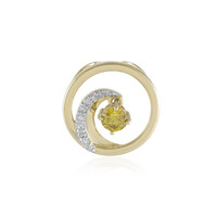 9K SI2 Yellow Diamond Gold Pendant