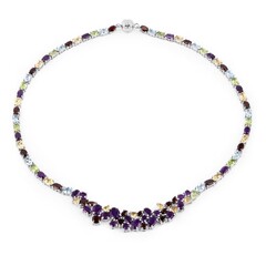 Sky Blue Topaz Silver Necklace