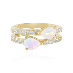 Welo Opal Silver Ring (Adela Silber)