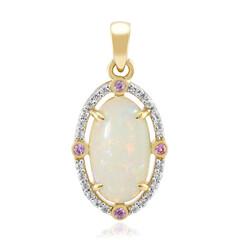 9K Brazilian White Opal Gold Pendant