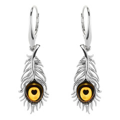 Baltic Amber Silver Earrings