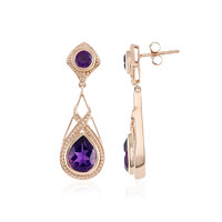 Amethyst Silver Earrings