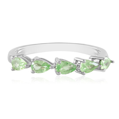 Tanzanian Tsavorite Silver Ring