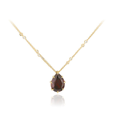 14K Red Zircon Gold Necklace (de Melo)